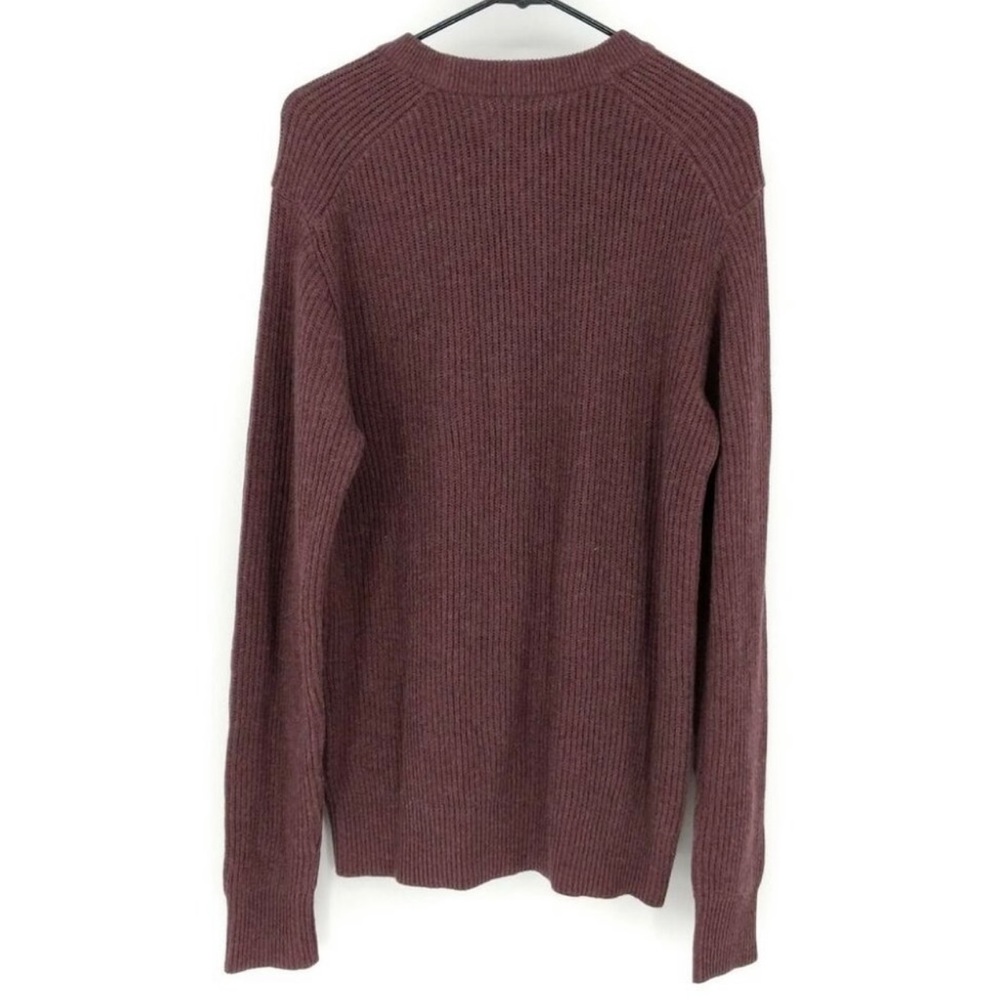 PACT Crew Neck Long Sleeve Cable Knit Pullover Sweater Burgundy Women’s Large